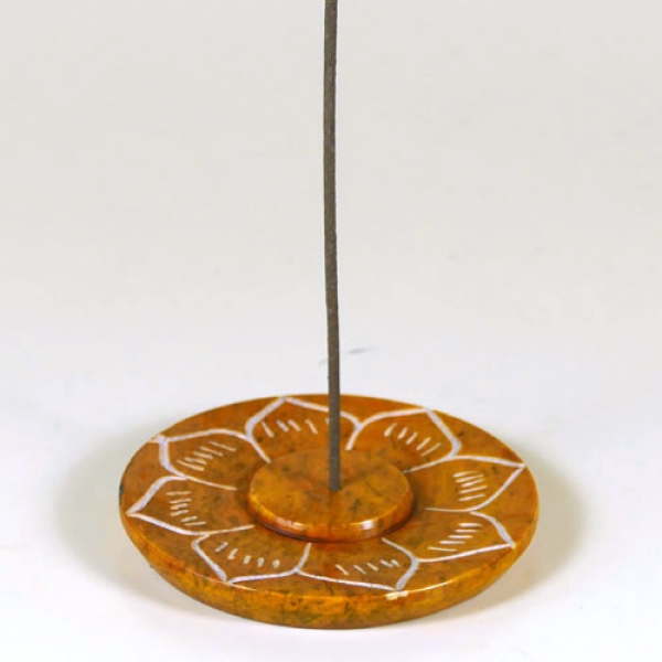 Räucherstäbchenhalter Chakra, orange-braun