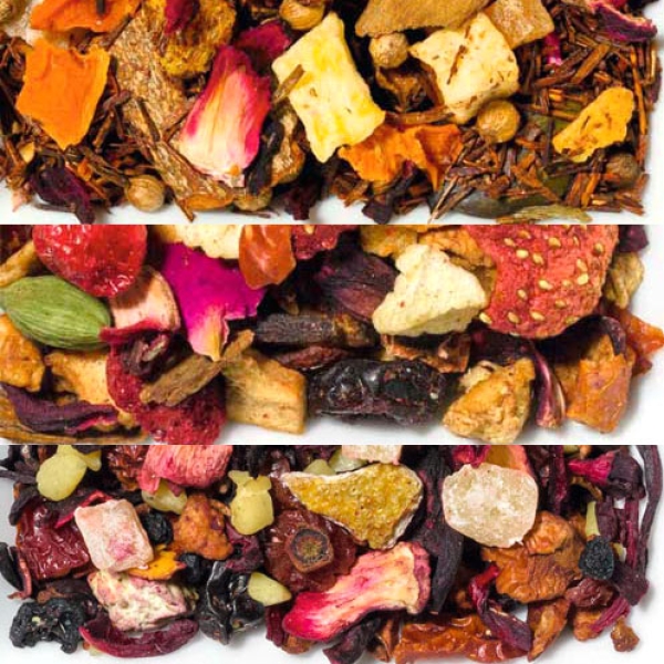 Weihnachtszeit Früchtetee-Angebot 3x150g: Hüttenschmankerl, Rote Winterbowle, Weihnachtstee