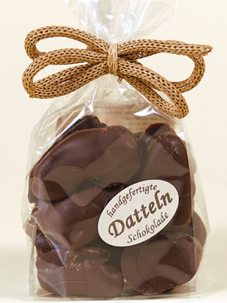 Datteln mit Zartbitterschokolade