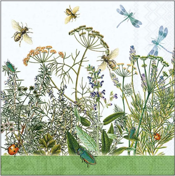 Lunch-Servietten "Field flowers" 33x33cm