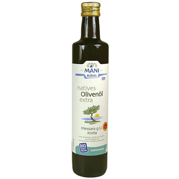 MANI natives Olivenöl extra Messara g.u. Kreta, Bio, 500ml