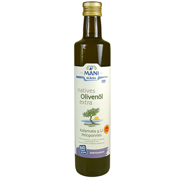MANI natives Olivenöl extra Kalamata g.u. Peloponnes, Bio, 500ml