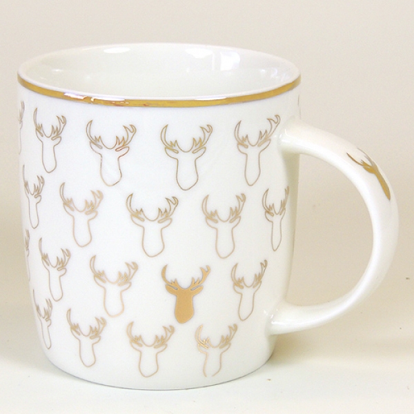 Tasse Goldener Hirschkopf