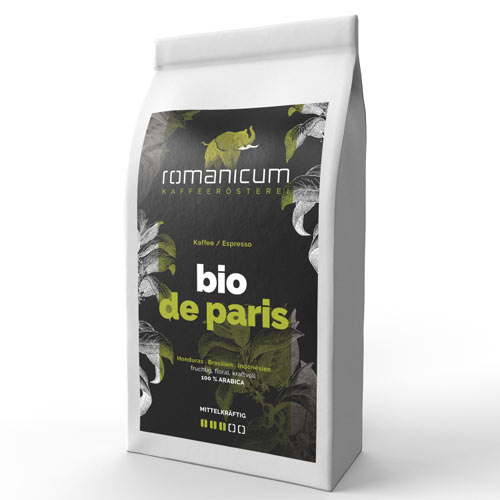 Bio Kaffee/EspressoDe Paris, ganze Bohne, Romanicum