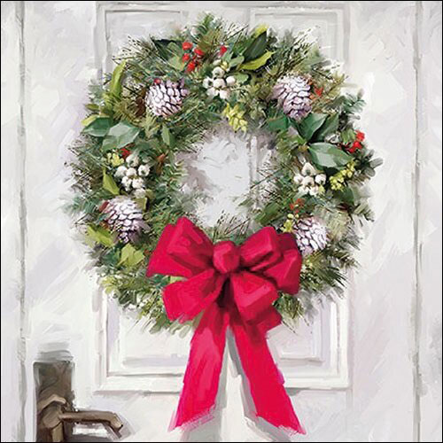 Lunch-Servietten White Wreath 33x33cm