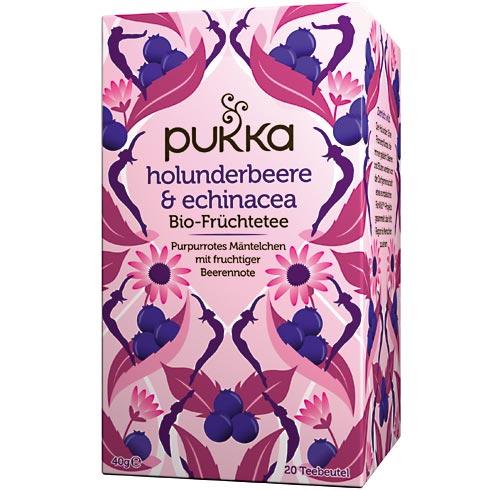 Pukka Holunderbeere & Echinacea, BioteeAufgussbeutel