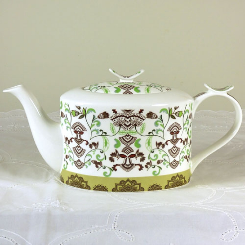 Teekanne Bohemian, oval, Brilliantporzellan