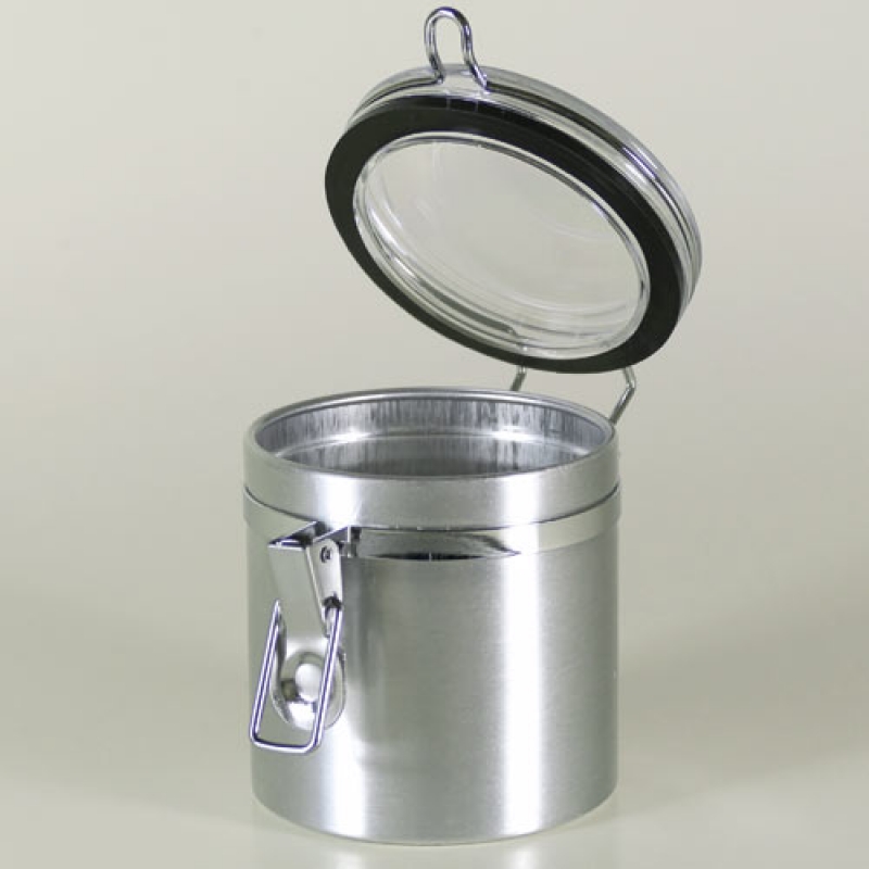 Bügelverschlussdose mit Sichtdeckel, 250ml, 80x80mm