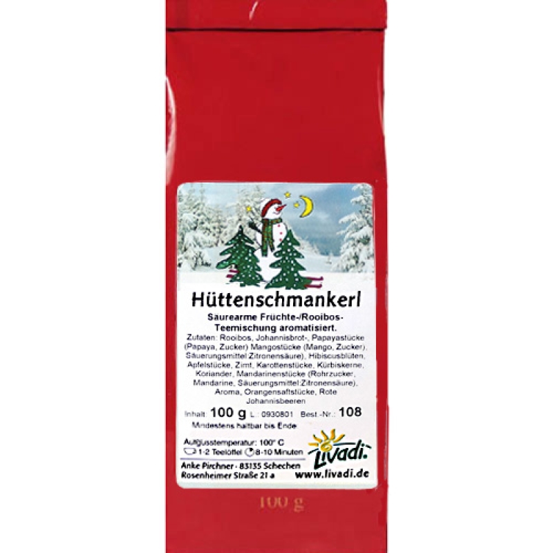 Früchtetee Hüttenschmankerl, 100g, Weihnachtsangebot