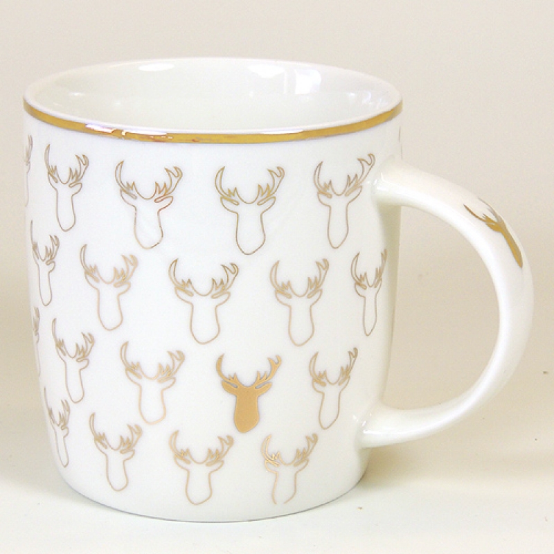Tasse Goldener Hirschkopf